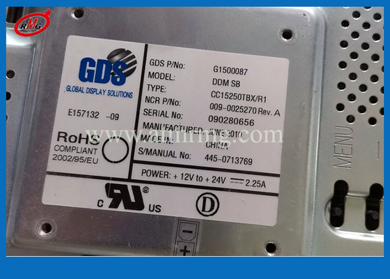 445-0713769 serviço do auto do NCR 6622 das partes 4450713769 da máquina do ATM exposição do LCD de 15 polegadas